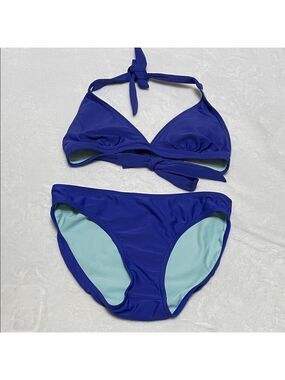 Prana Women’s Blue Halter Neck Bikini Sz Small